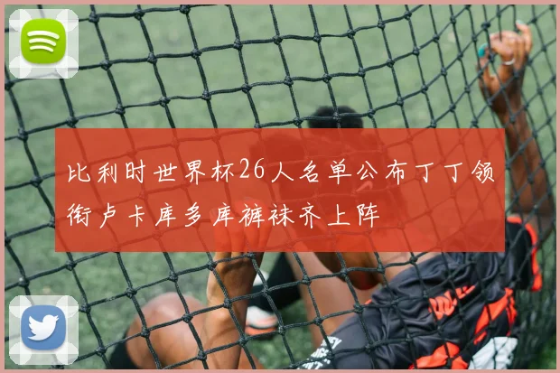 比利时世界杯26人名单公布丁丁领衔卢卡库多库裤袜齐上阵